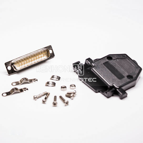 DB 25 Male used with Coaxial Cable Straight Solder Type Connector