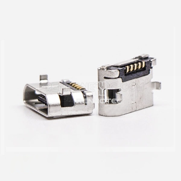 USB Micro Female Pinout DIP 5.65 Type B SMT 5 Pin for Phone