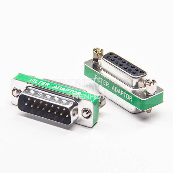 15 Pin D-SUB Adapter Straight Metal Standard D-SUB Male To Female