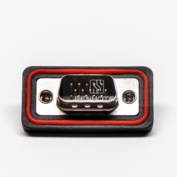 Waterproof DB 15 Male 180° Cable Connector Solder Type