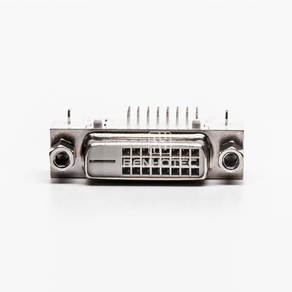 DVI-D 24+1 Female PCB Connector, White