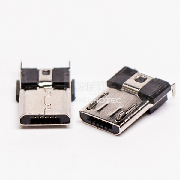 Male Micro USB Connector Right Angle DIP 5 Pin Type B For PCB