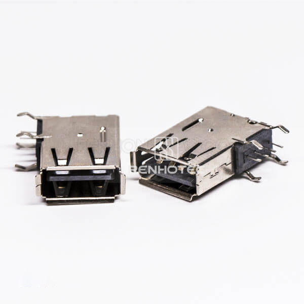 USB 2.0 A Female Flag Type Through Hole for PCB Mount