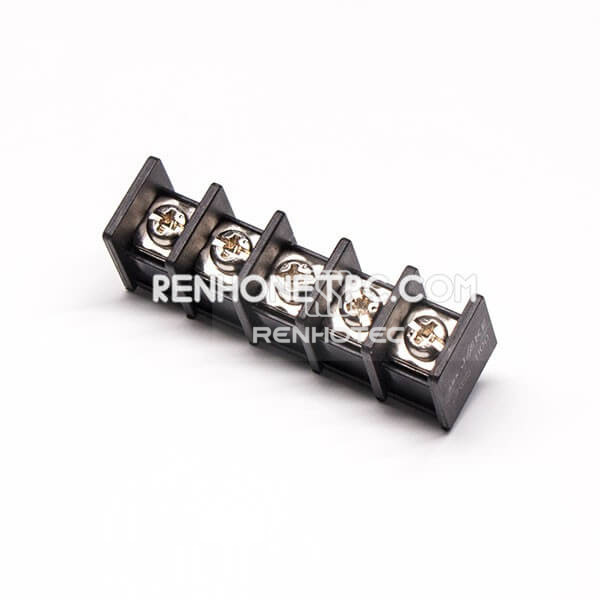 Right Angle PCB Terminal Block Black 5pin PCB Mount Connector for Cable
