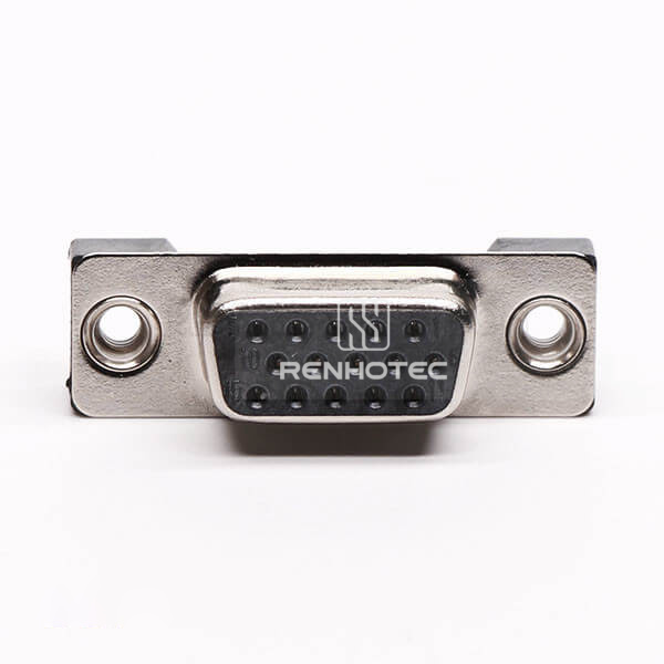 D-SUB Connector 15 Pin Female Right Angle Black for PCB Mount
