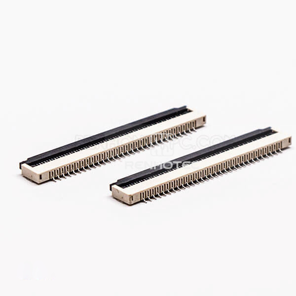 FFC FPC Connector 1.0mm Pitch 30 Pin Bottom Contact Style Front Flip Straight Socket 2.0H