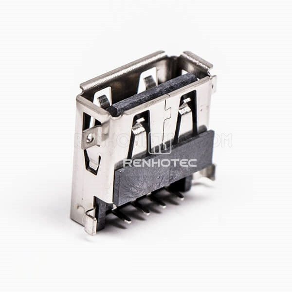 Order Female USB Through Hole Right Angle SMT for PCB Mount