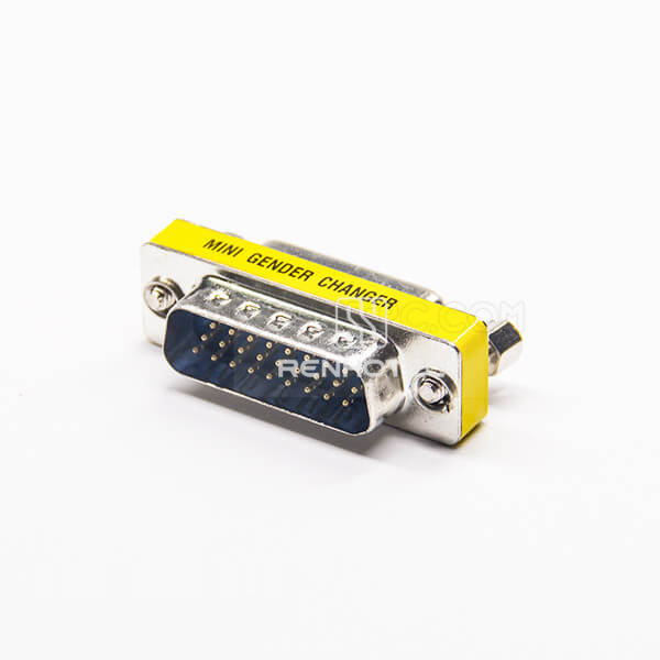 26 Pin Adapter Straight Metal High Density D-SUB Male To Female