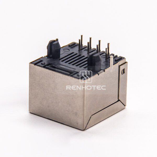 Straight RJ45 Jack Through Hole Ethernet Network Coupler Shielded