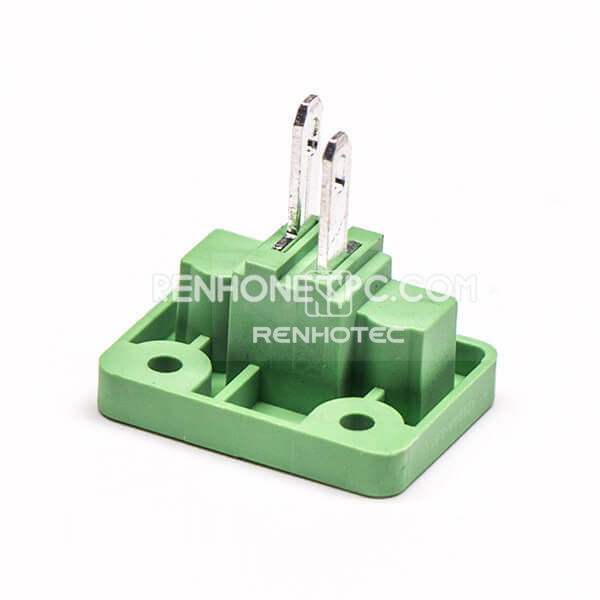 Terminal Block Connector 2pin for PCB Mount with 4 Screw Holes