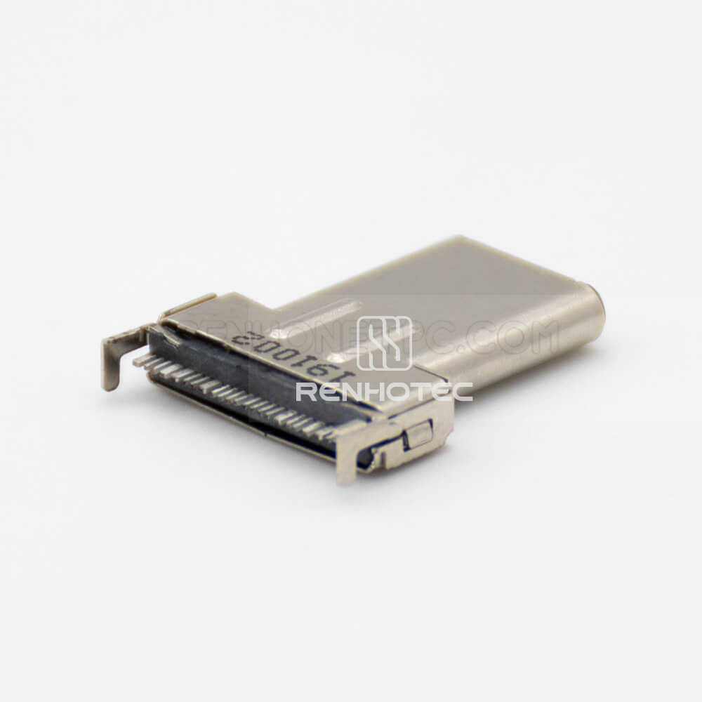 USB Connector Types C 3.1 Offset Type Straight Male 24 Pin SMT Type