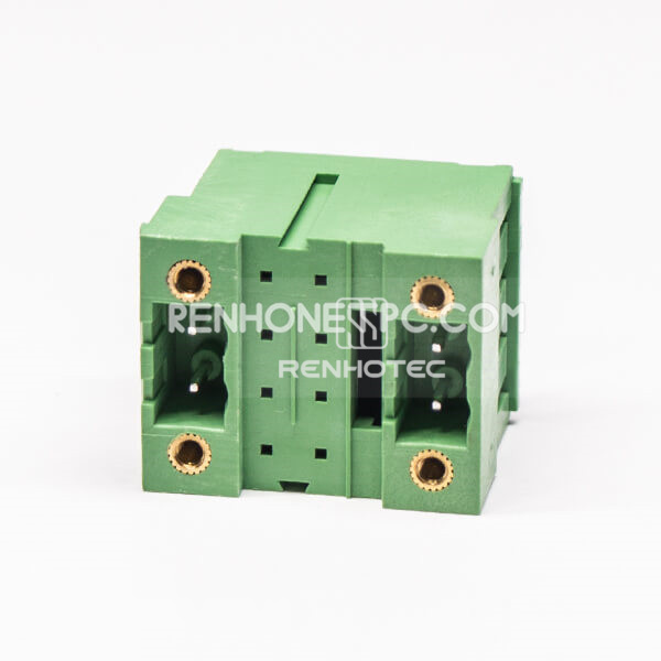 4 pin Terminal Block 4 Screw Holes Square Pluggable Connector for Panel Mount