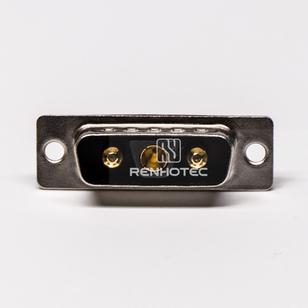 D-SUB 3v3 Pin Cable 180° High Current Male Solder Type with Staking Connector