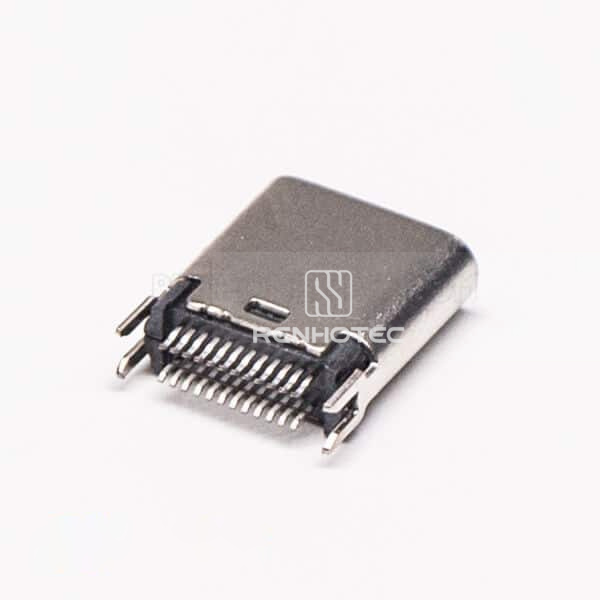 Type C PCB Mount Through Hole Connector Female 24 Pin