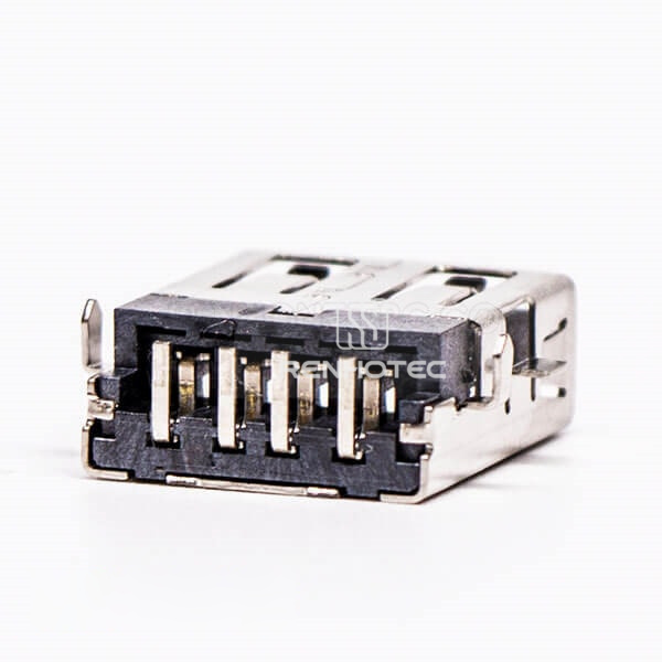 Female USB PCB Connector Right Angle DIP