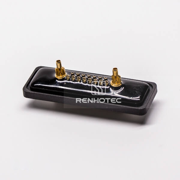 D-SUB IP67 Coaxial Female Straight 17w2 Solder Type Connector