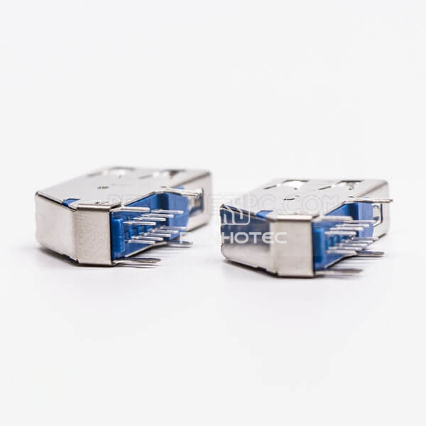 Flag Type Female USB 3.0 Type A 90 Degree DIP Through Hole