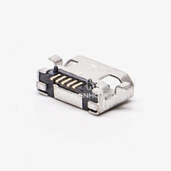 USB Micro Female 5 Pin SMT Type 180 Degree for PCB Mount