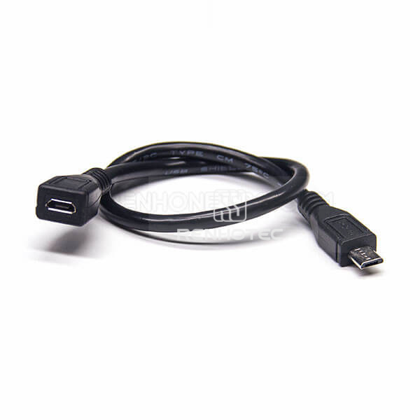 Micro USB Male-to-Female Straight USB 2.0 Cable