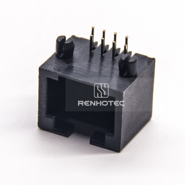 RJ45 Coupler Black Plastic 8p8c Single Port DIP Type Modular Netword Socket