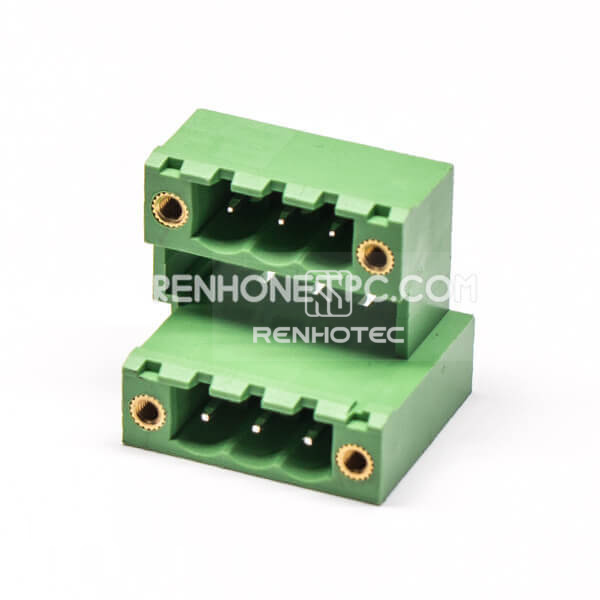 6 pin Terminal Block Connector Straight Through Hole Plug Connector
