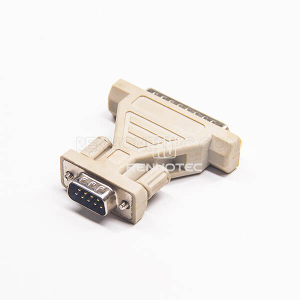 DB25 Male Adapter To Standard D-SUB Male 9 Pin Straight Injection Adapter