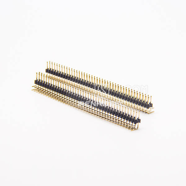 80-Pin Dual-Row Header, Right Angle, 2.54 mm Pitch