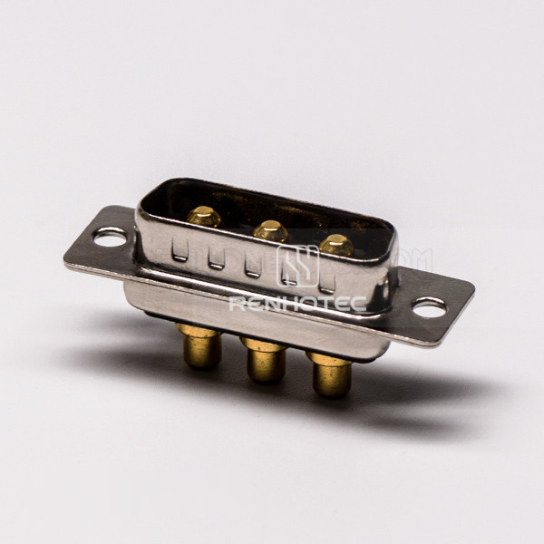 3-Pin Male D-SUB Connector, Straight Solder Termination