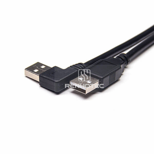 Right Angle USB A Cable 2.0 Male to Male 180 Degree