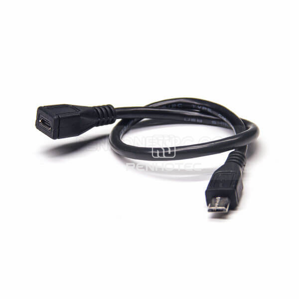 Micro USB Male-to-Female Straight USB 2.0 Cable