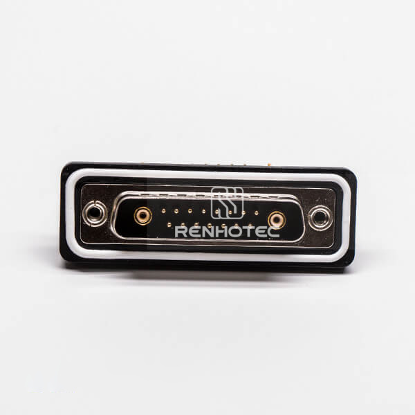 Waterproof D-SUB Coaxial for PCB Mount 17w2 Male Right Angle Connector