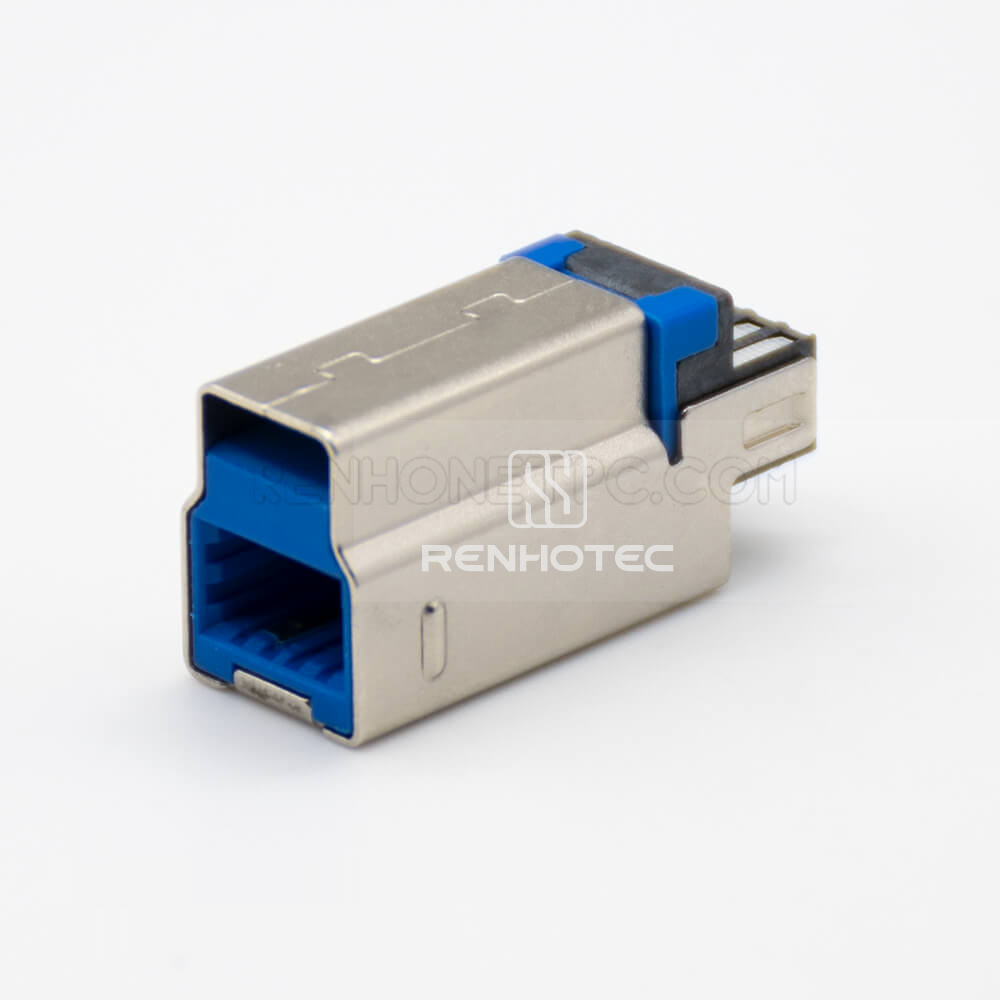USB Connector B 3.0 Male Straight 9 Pin Solder Type for Cable