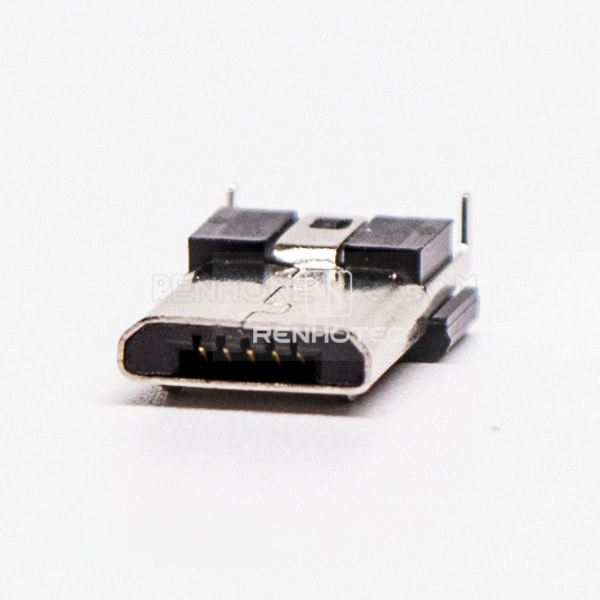 Male Micro USB Connector Right Angle DIP 5 Pin Type B For PCB