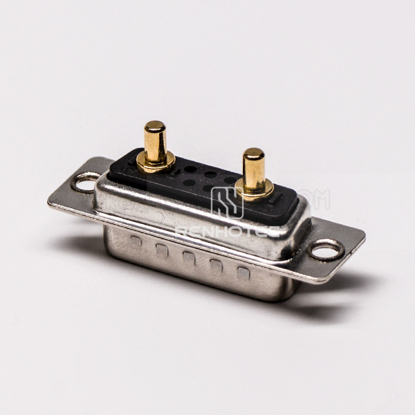 D-SUB 7W2 Power Male Straight Solder Type for Cable with Staking Connector