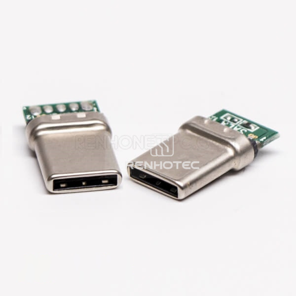 Straight Quick Male PCB Mount Type C USB3.0 Connector