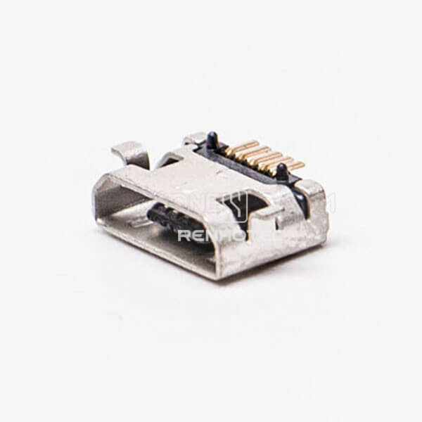 USB Micro Female 5 Pin SMT Type 180 Degree for PCB Mount