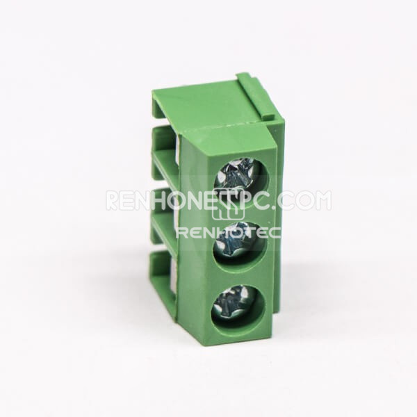 Universal Screw Terminal PCB Mount Green 3pin Straight Connector
