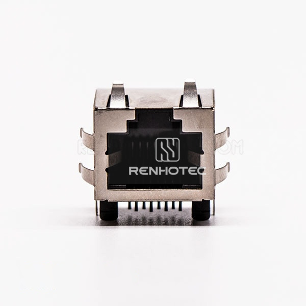 RJ45 Connector Female 90 Degree 8P8C with Shield and without LED