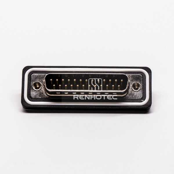 DB IP67 Rating Male 180° 25 Pin Machined Cable Solder Type Connector