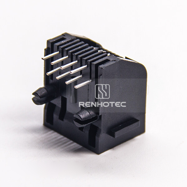 RJ45 Female Socket Ethernet Network Through Hole 90 Degree 8p8c PCB Mount