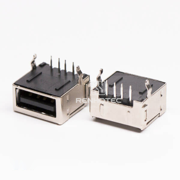USB 2.0 Type A Female Connector Right Angle DIP for PCB Mount