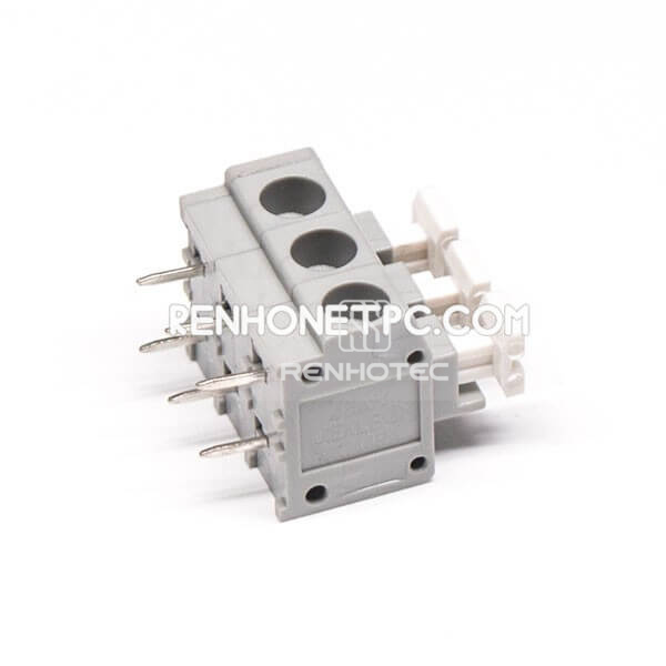 Terminal Block Grey PCB Mount Straight Through Hole 6pin Connector for Cable