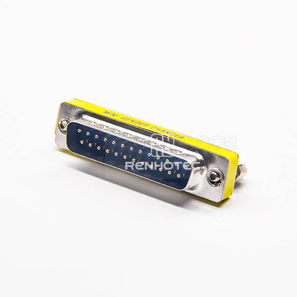 25 Pin Gender Changer Male To Male Straight Standard D-SUB Connector Metal