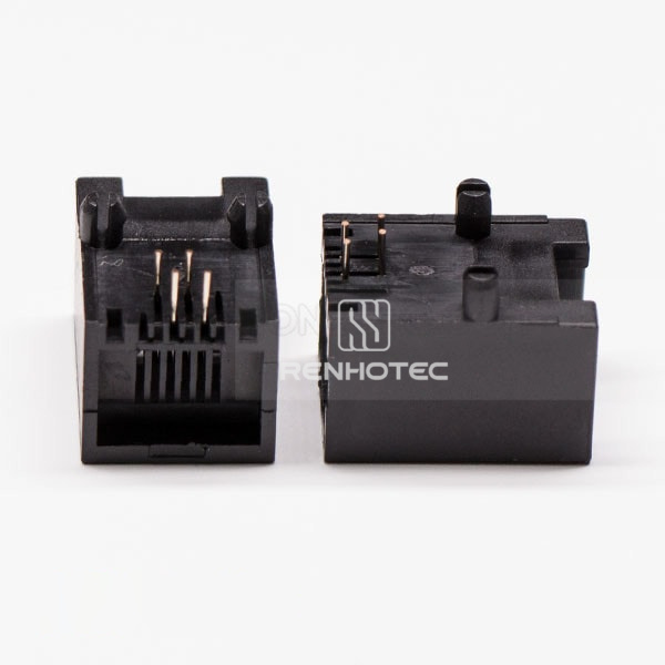4P4C Female Modular Jack, Unshielded, No LED