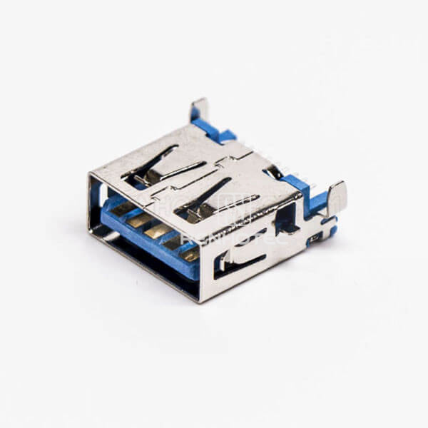 USB 3.0 90 Degree Type A Female SMT Offset Type Through Hole