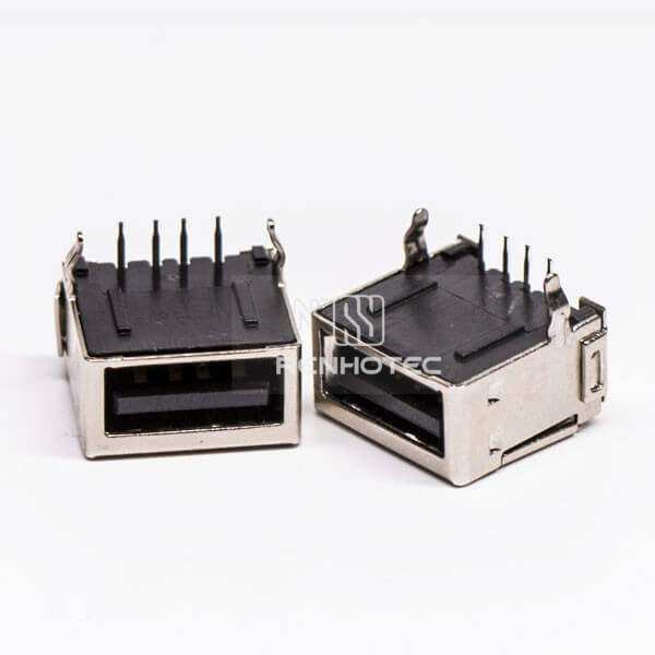 USB 2.0 Type A Female Connector Right Angle DIP for PCB Mount