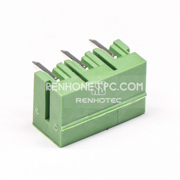 3 pin Terminal Block 90 Degree PCB Connector Plastic Green
