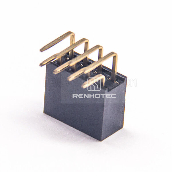 Right Angle Female Header Pin Connector Dual Row Y Type 2.54mm Picth