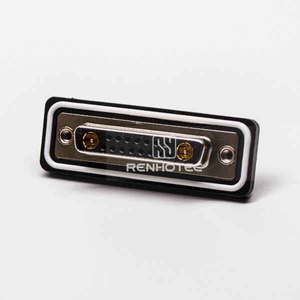 D-SUB IP67 Coaxial Female Straight 17w2 Solder Type Connector