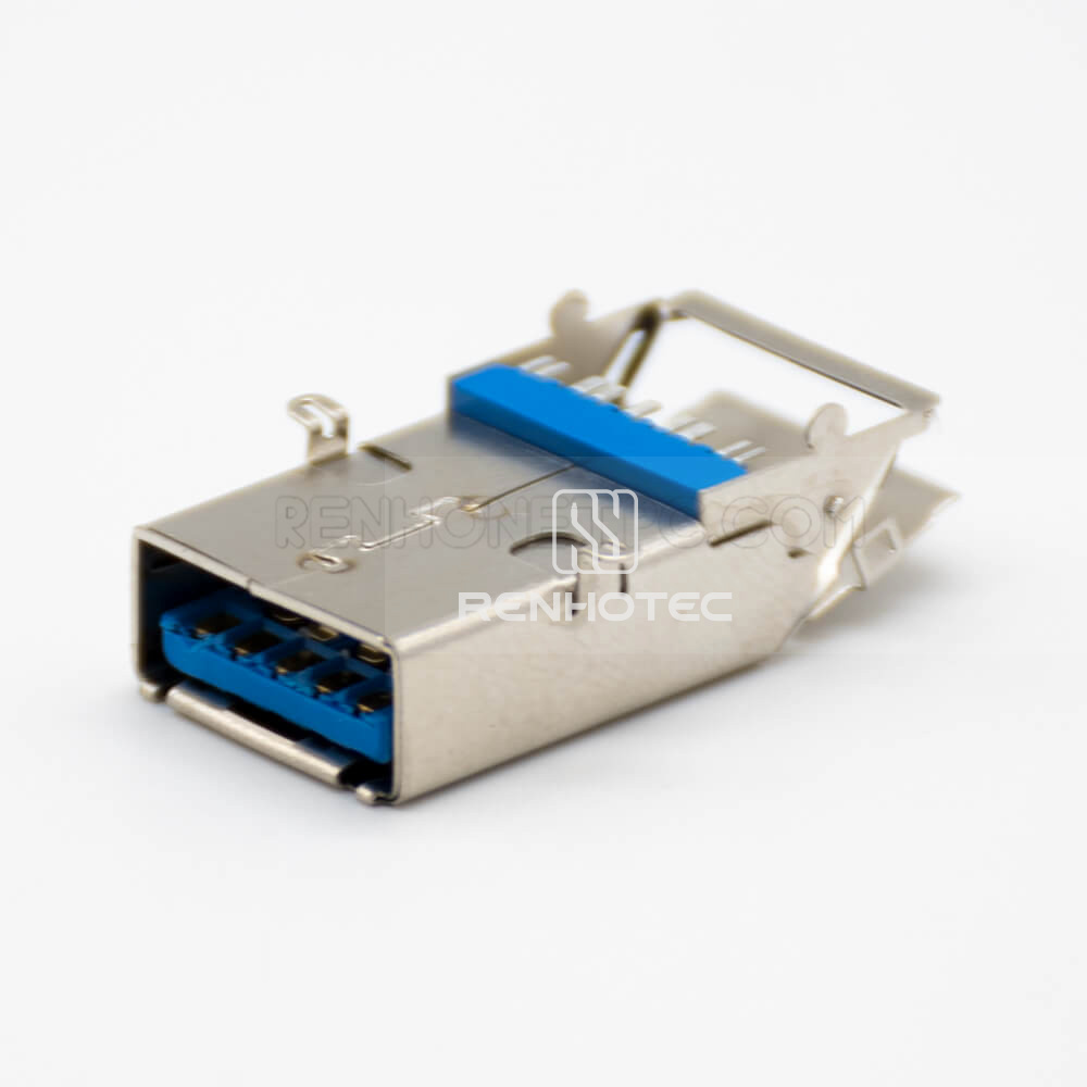 Panel mounting USB 3.0 9 Pin Connector SMT Type Double Straight Female DIP Type